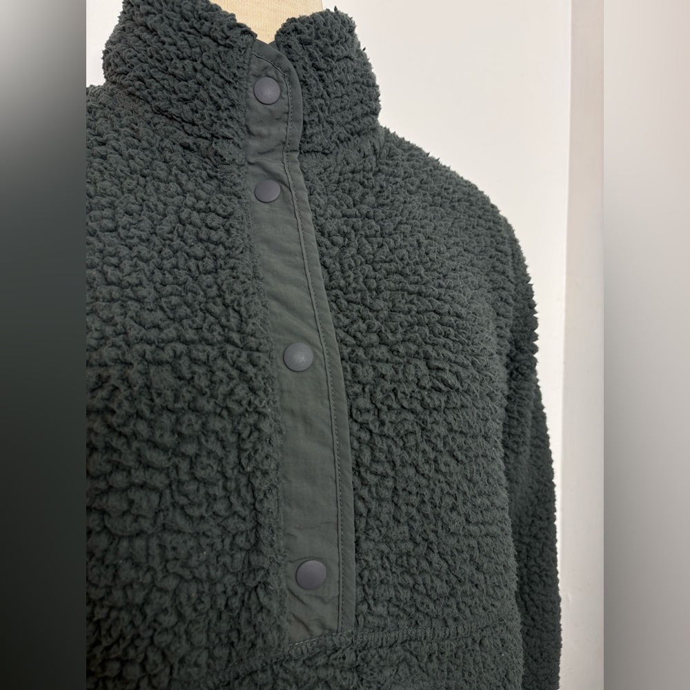 Polar Sherpa Dark Green 32° Heat Women Medium | Cozy Fleece Pullover Warm Soft - Picture 4 of 11